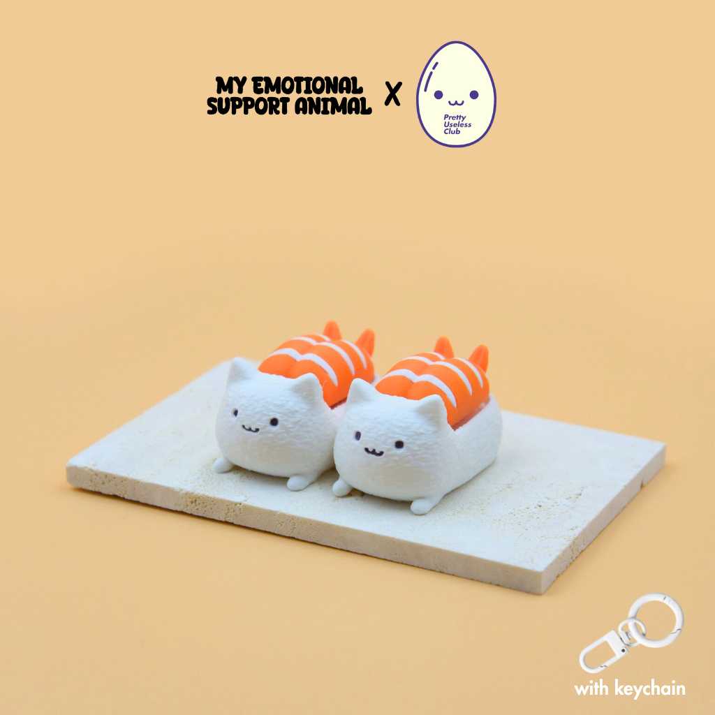 M.E.S.A. X Sushi Cat shrimp fidget clicker toy for Stress Relief
