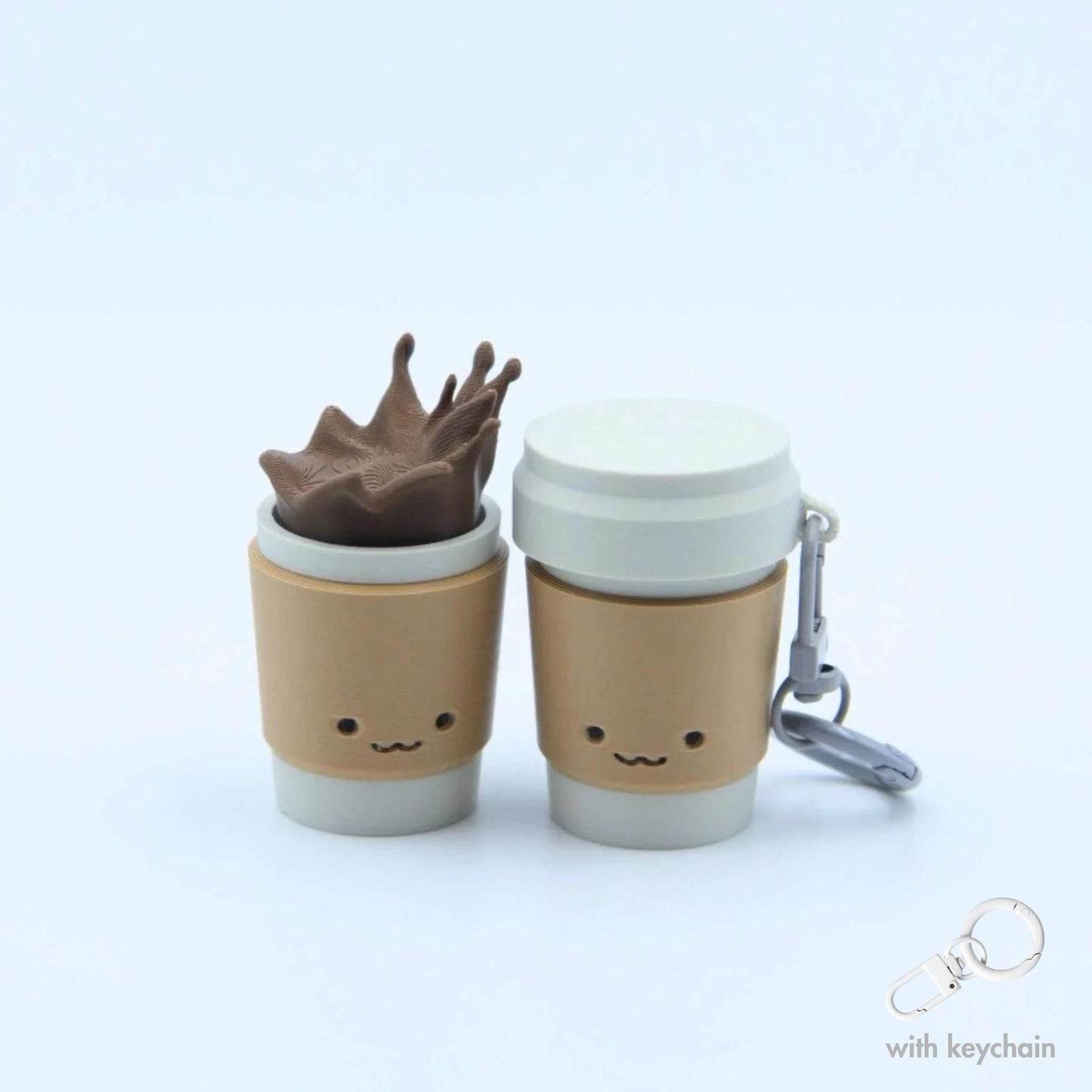 Coffee Buddy Meow Clicky Keychain