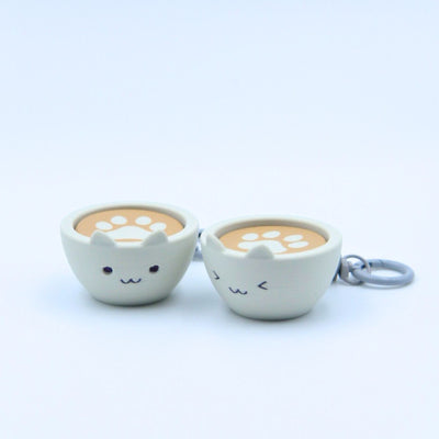Cappuccino Meow Clicky Keychain