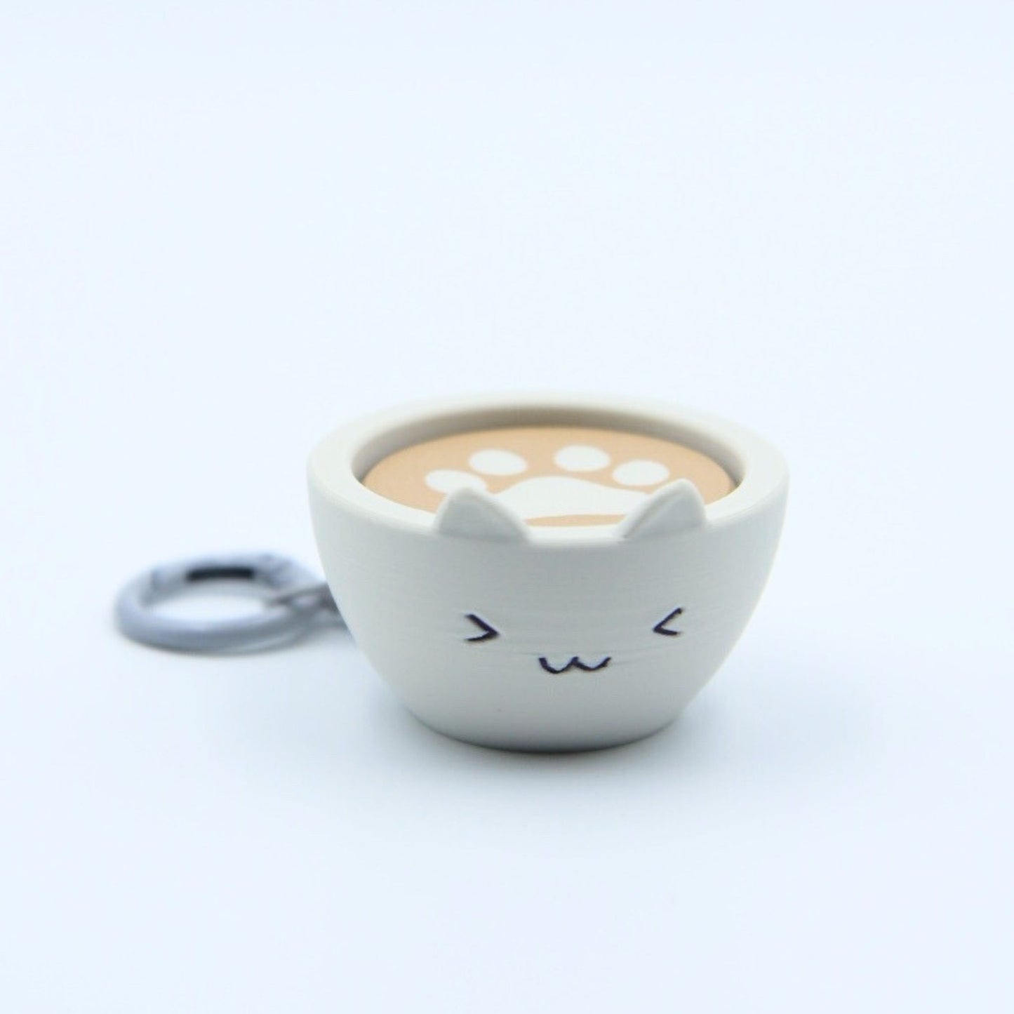 Cappuccino Meow Clicky Keychain