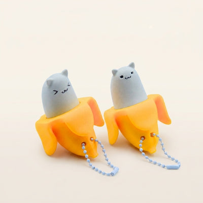 Bananana Meow Clicky Keychain