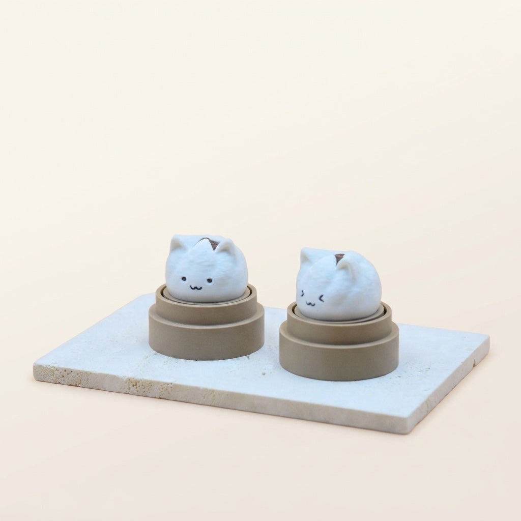 Char Siu Bao (BBQ Pork Bun) Clicky Keychain