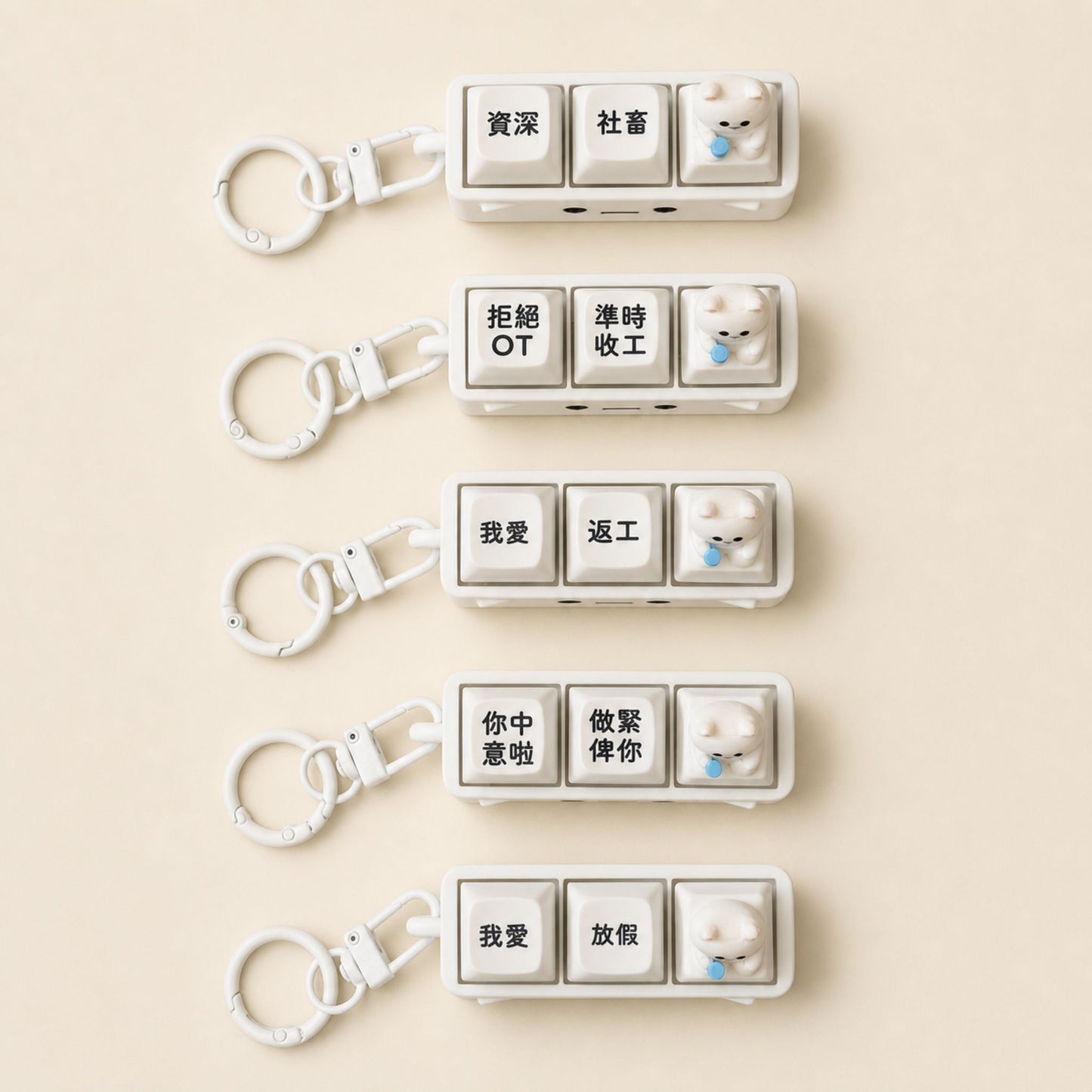 Emotional Support Kora & Tora Clicker Collection 厭世貓貓&雞太郎職場解壓系列
